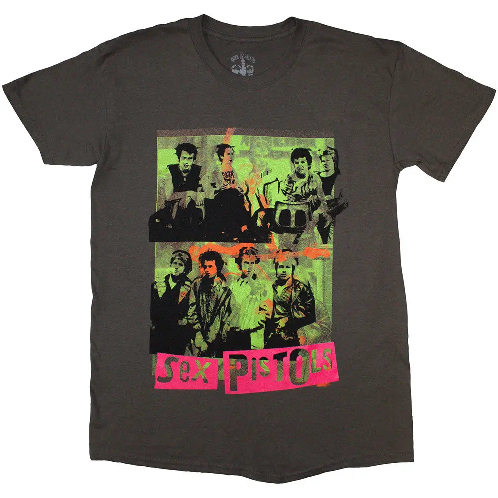 The Sex Pistols Shirt Band Green Montage Ireland Vinyl