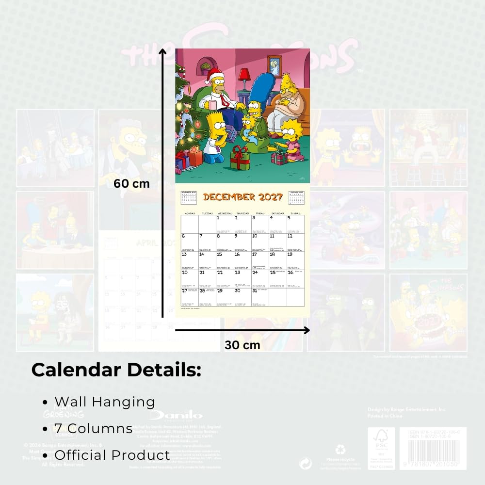 The Simpsons 2027 Wall Calendar