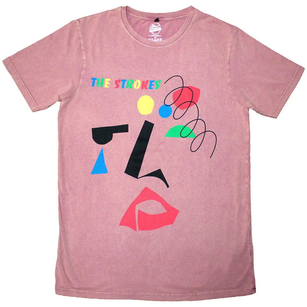 The Strokes Stone Wash Shirt Abstract Face Ireland Vinyl
