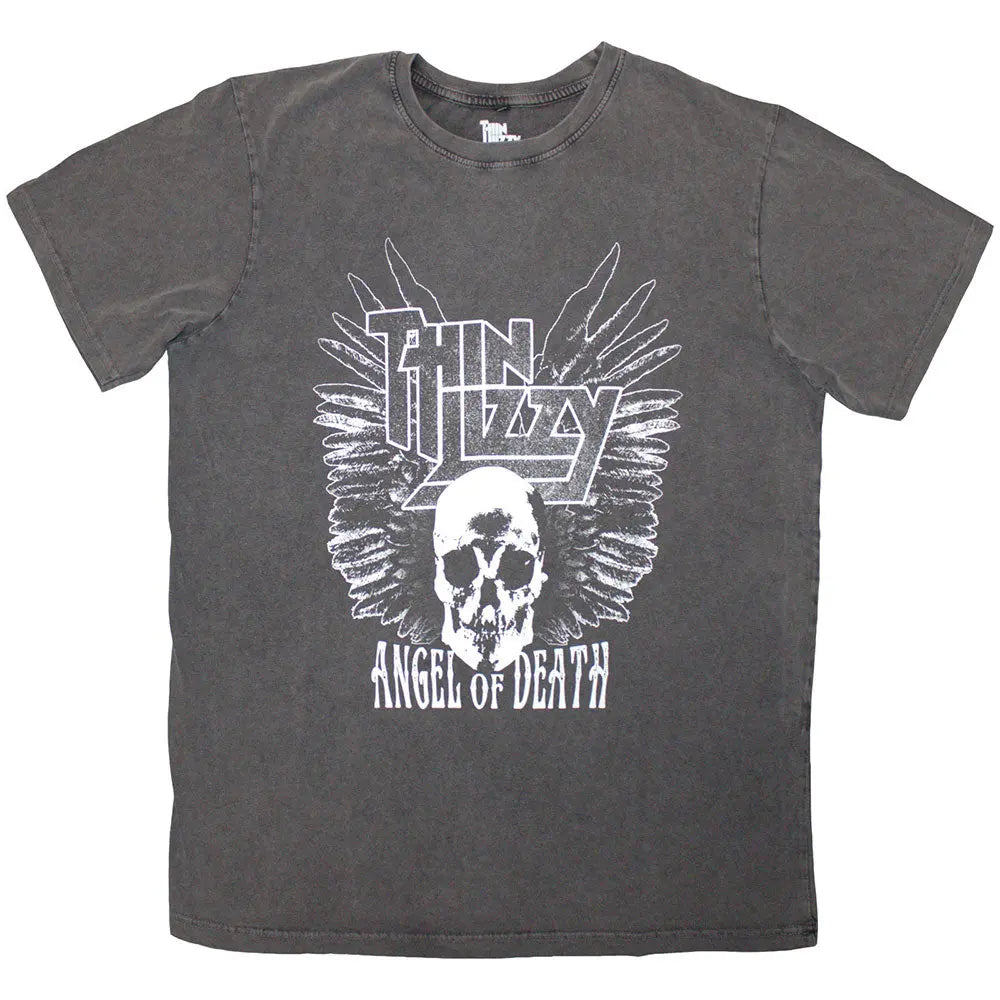 Thin Lizzy Stone Wash Shirt Angel Of Death Ireland Vinyl