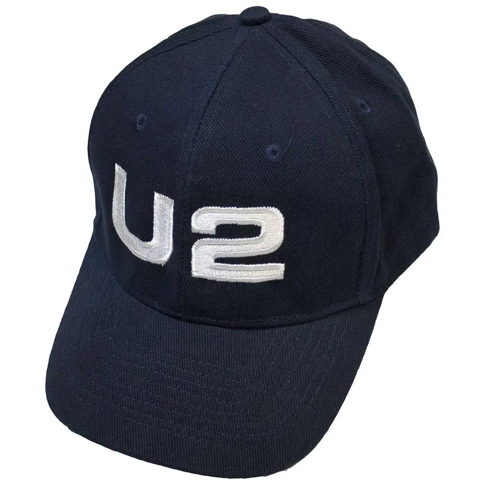 U2 Navy Baseball Cap: White Logo (Ex-Tour) Ireland Vinyl