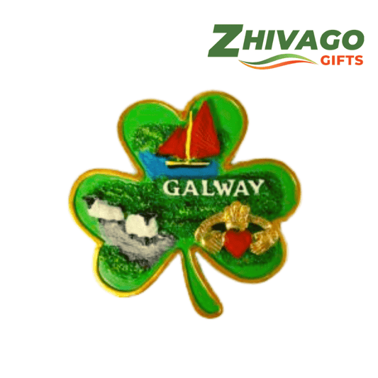 Galway shamrock shape magnet