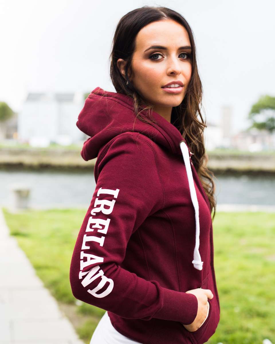 Galway Girl Zip Hoodie Maroon – Zhivago Gifts