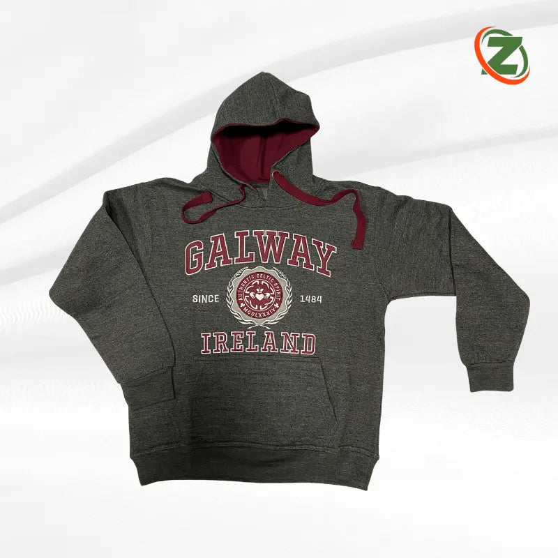 Galway 1484 Charcoal Hoodie - Zhivago Gifts