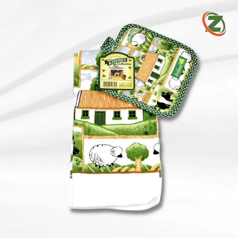 Tea Towel and Pot Holder - Zhivago Gifts
