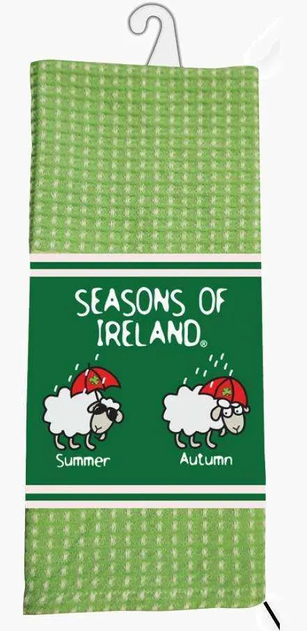 Seasons Of Ireland Tea Towel - Zhivago Gifts