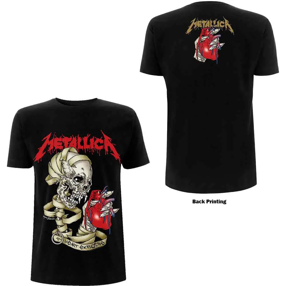 Metallica T-Shirt Heart Explosive - Zhivago Gifts