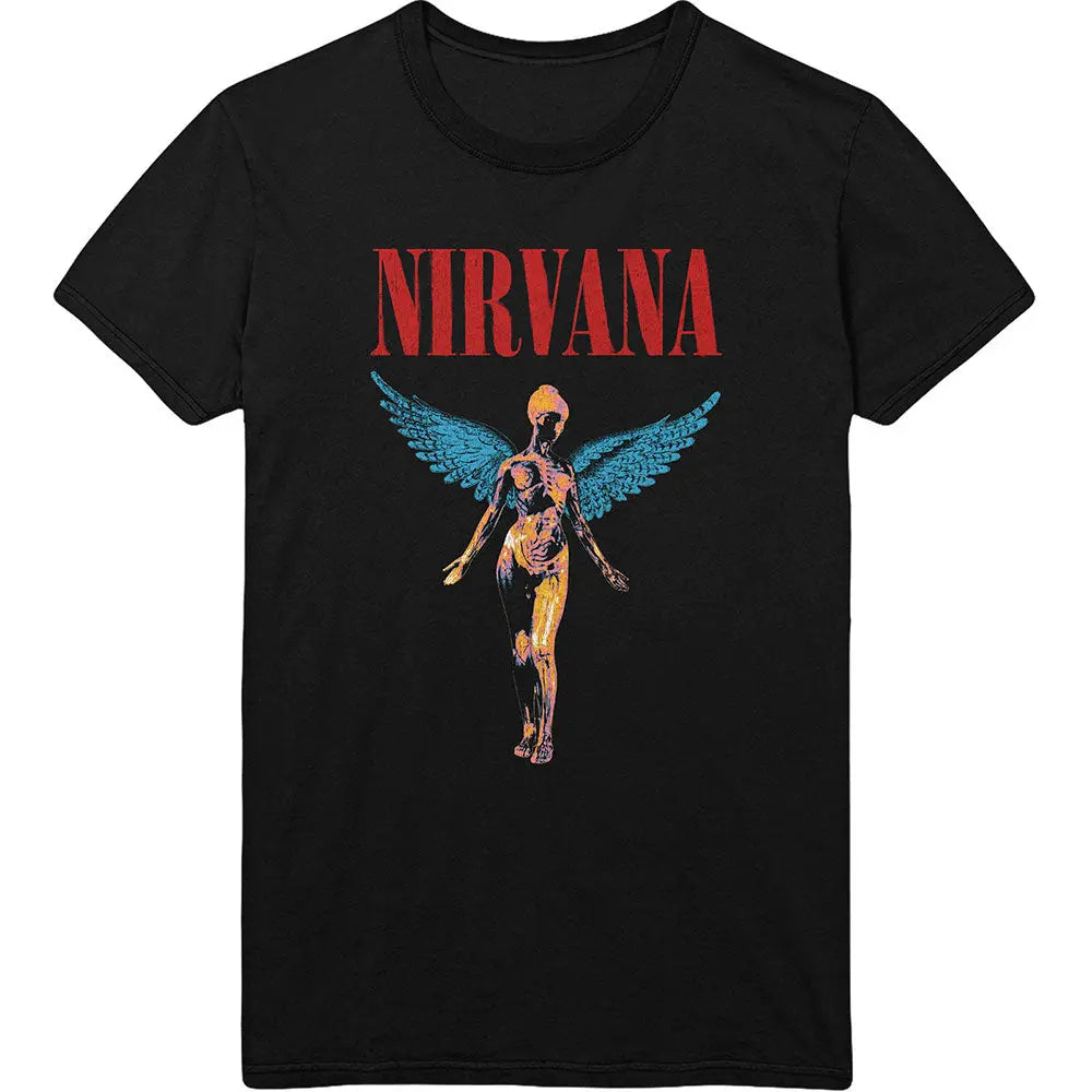 Nirvana T Shirt Angelic Black - Zhivago Gifts