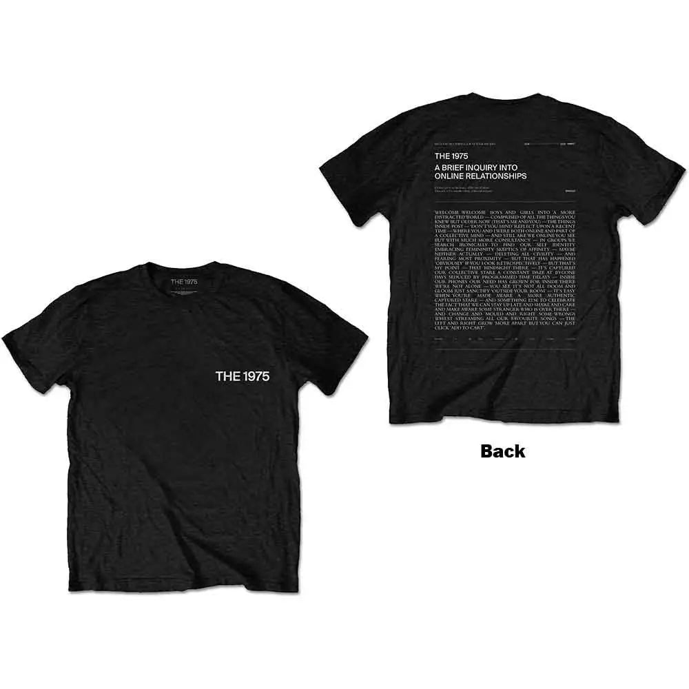 The 1975 T-Shirt A Brief Inquiry (Back Print) - Zhivago Gifts