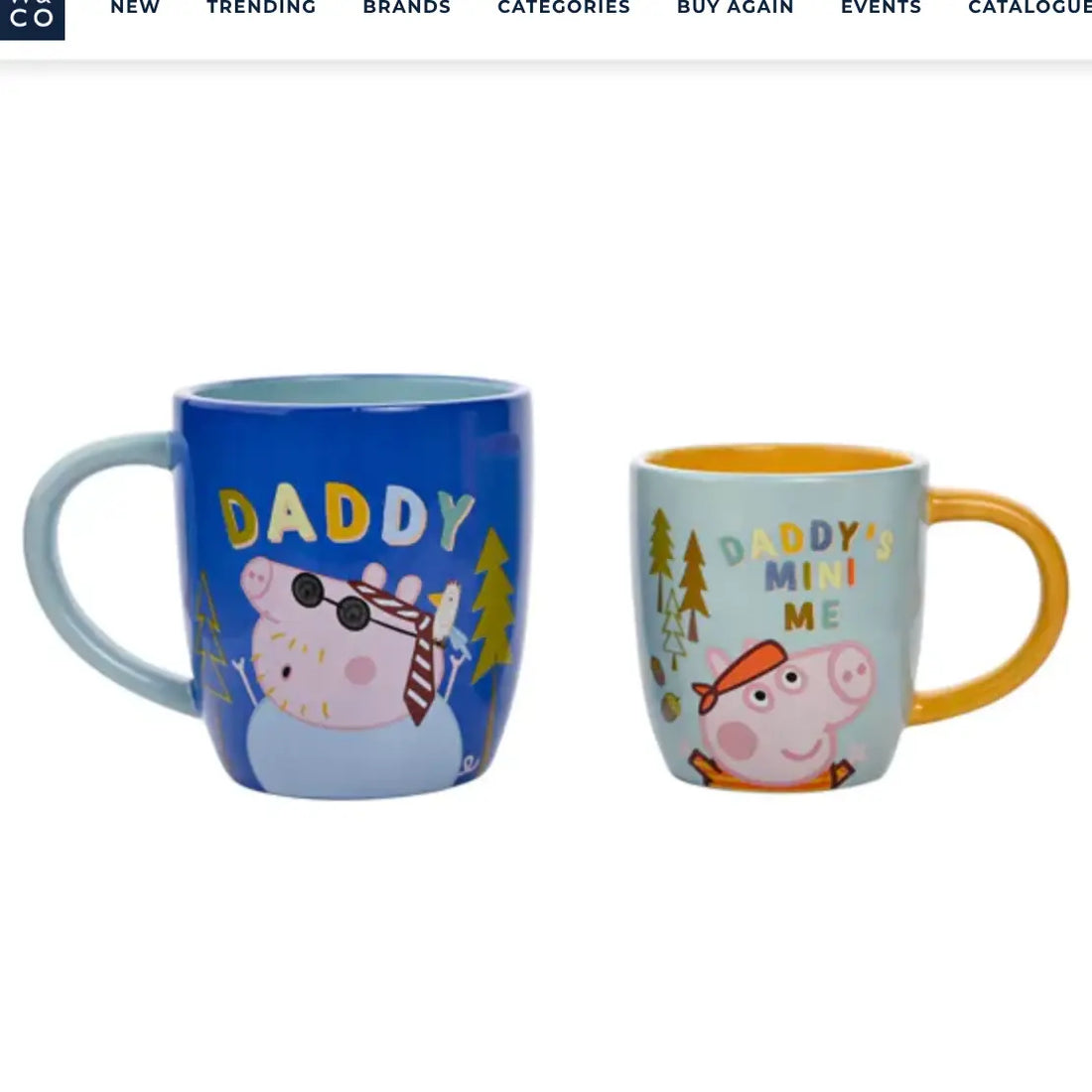 A Perfect Pair: The Peppa Pig Daddy & Me Mug Set Zhivago Gifts
