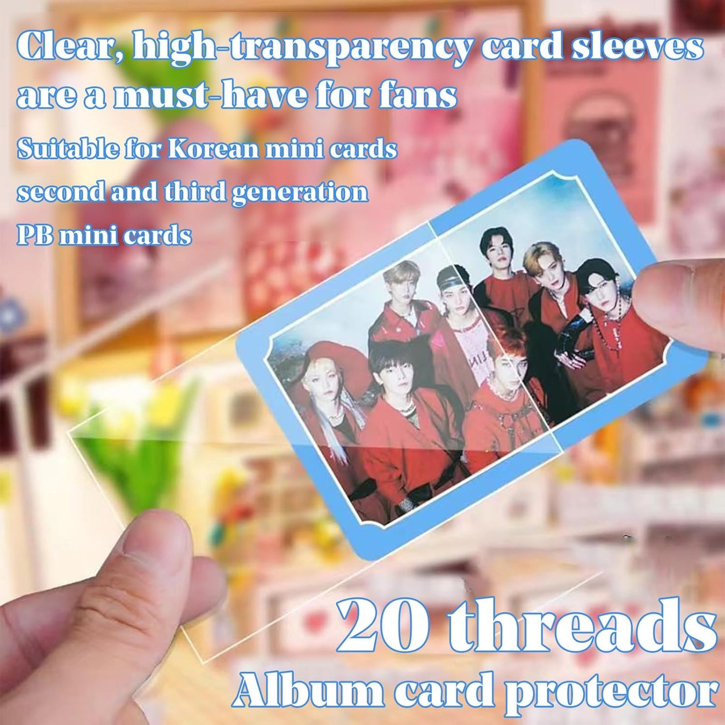 100 Photocard Sleeves, 58 x 89 mm