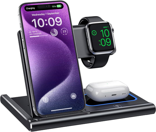 3 in 1 Wireless Charging Station for iPhone/AirPods/Apple Watch - Zhivago Gifts