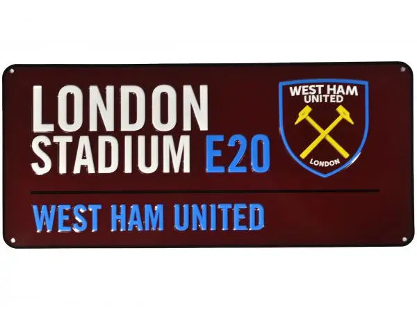 West Ham Metal Street Sign Zhivago Gifts