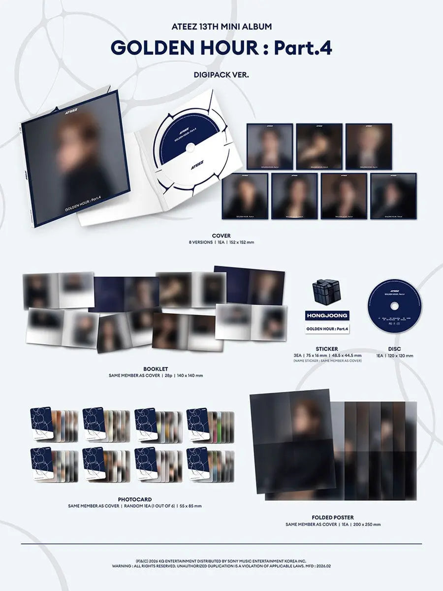 ATEEZ GOLDEN HOUR : Part.4 (DIGIPACK VER.) Zhivago Gifts