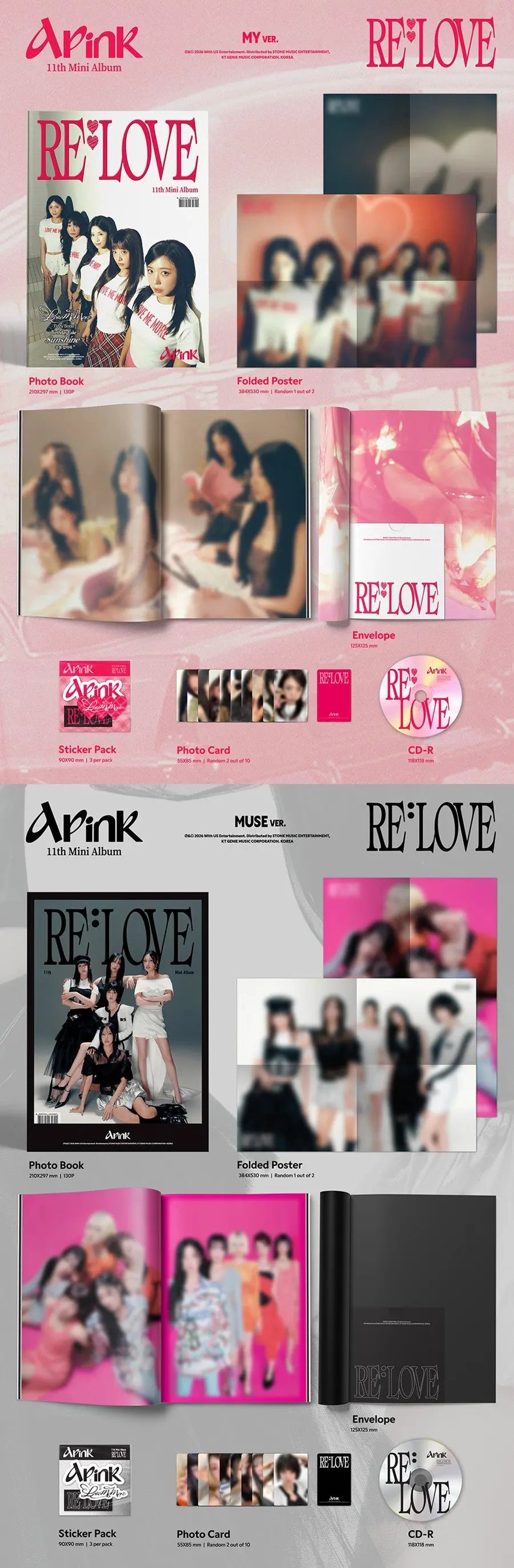 Apink – 11th Mini Album [RE : LOVE] Zhivago Gifts