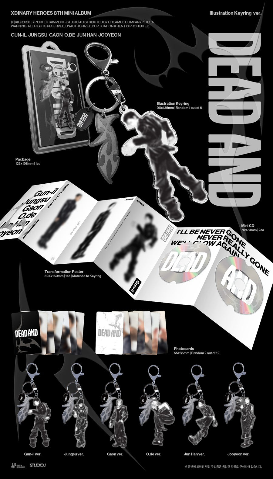 Xdinary Heroes [DEAD AND] (Illustration Keyring ver.)