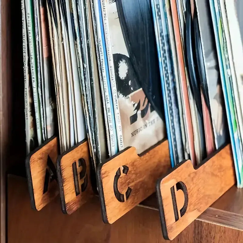 A-Z Wooden Vinyl Dividers Zhivago Gifts