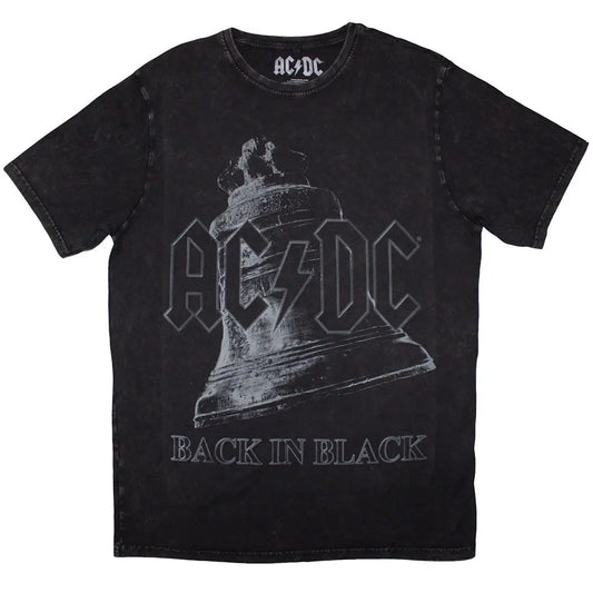 AC/DC Stone Wash Shirt Back In Black Bell - Ireland Vinyl