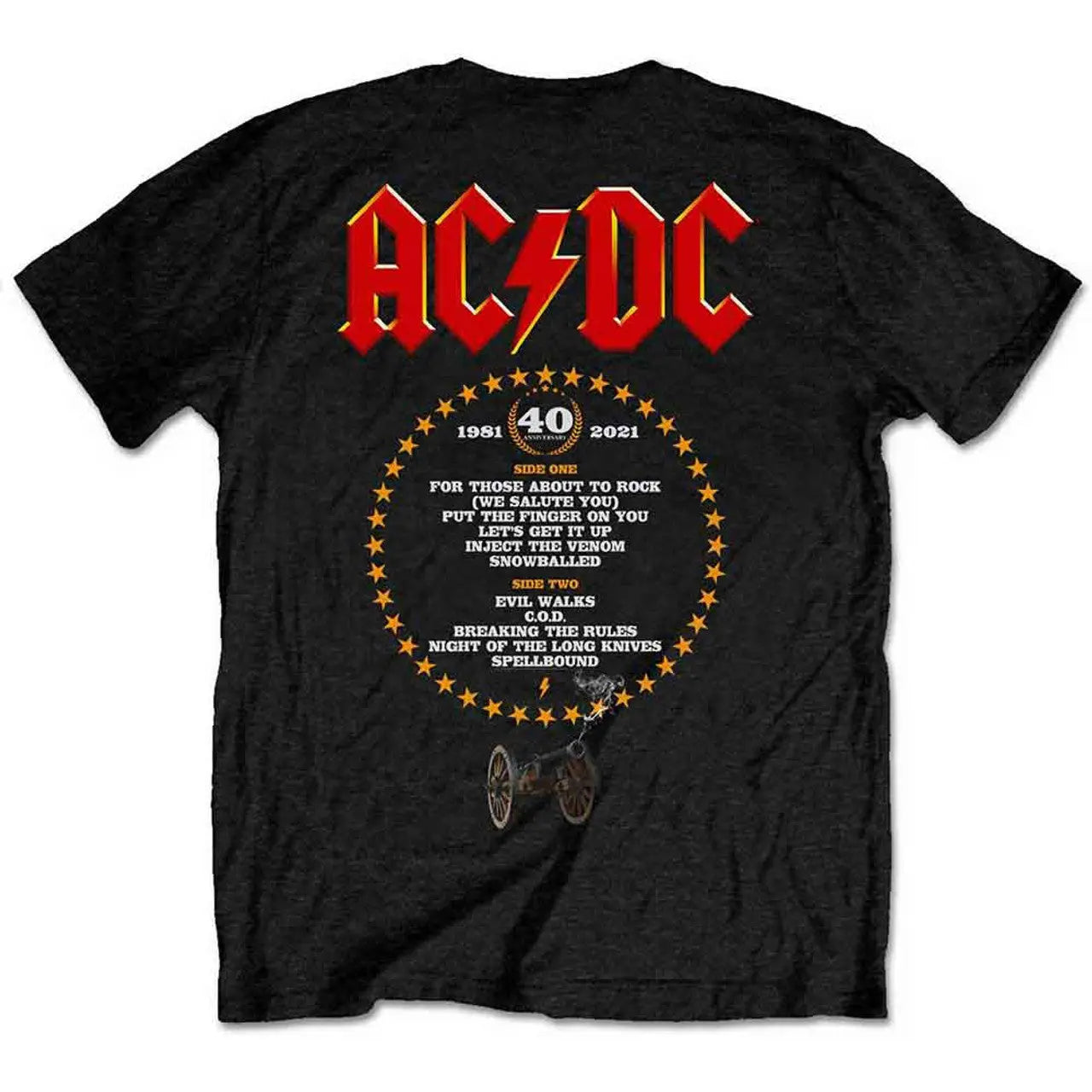 AC/DC Shirt Flaming Cannon - Ireland Vinyl