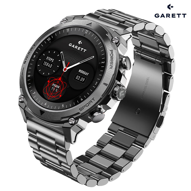 Garett ATOM Smartwatch | SILVER STEEL