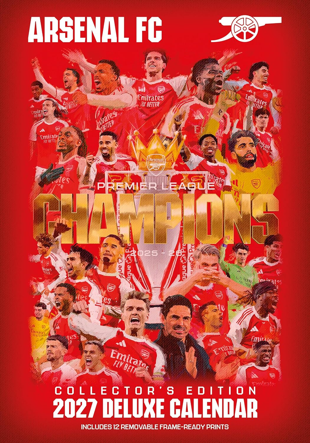 Arsenal FC 2027 Deluxe Wall Calendar