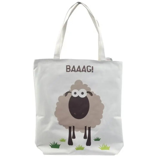 BAAAG Sheep Reusable Zip Up Cotton Bag Zhivago Gifts