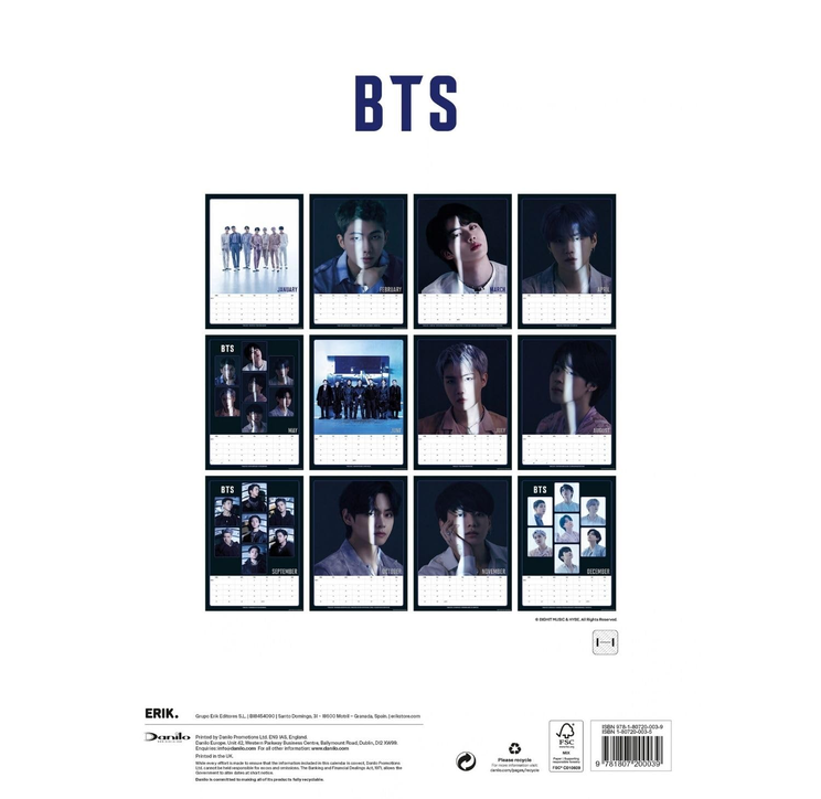 BTS 2027 A3 Calendar