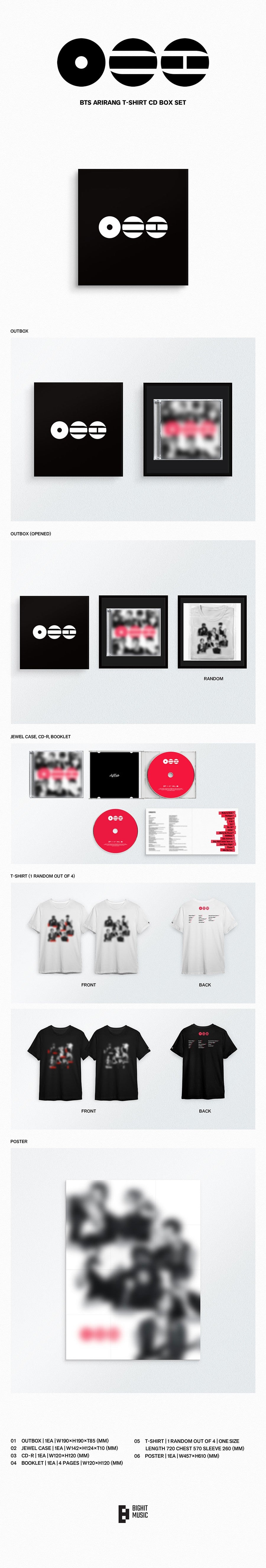 BTS ARIRANG (T-shirt CD Box Set)
