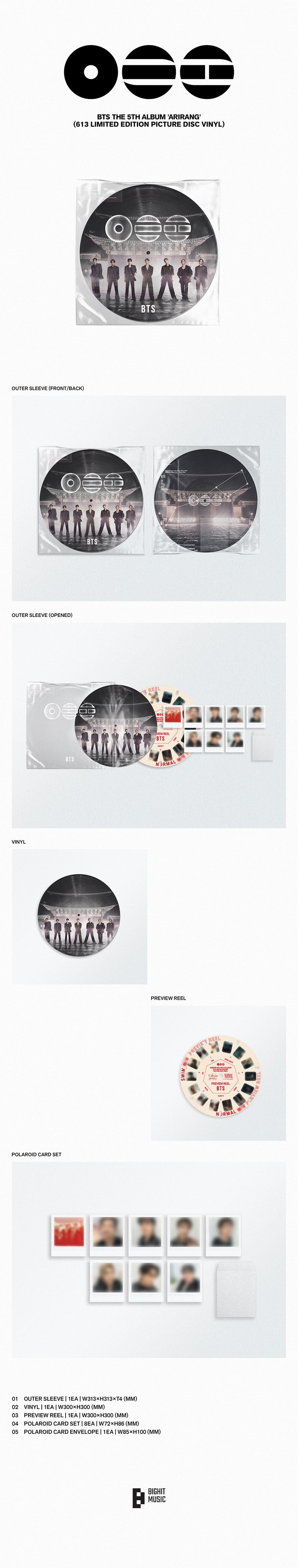 BTS [ARIRANG] (613 Limited Edition Picture Disc Vinyl)