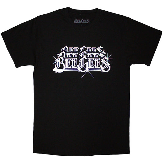 Bee Gees Shirt Stacked Logo (Black) - Ireland Vinyl