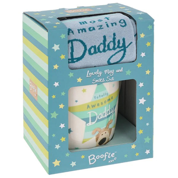 Boofle Male Mug & Sock Set Daddy