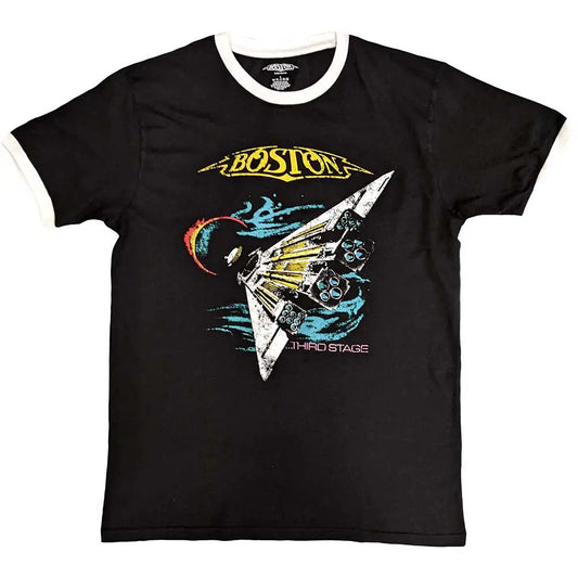 Boston Ringer T-Shirt US Tour '87 (Back Print) Ireland Vinyl