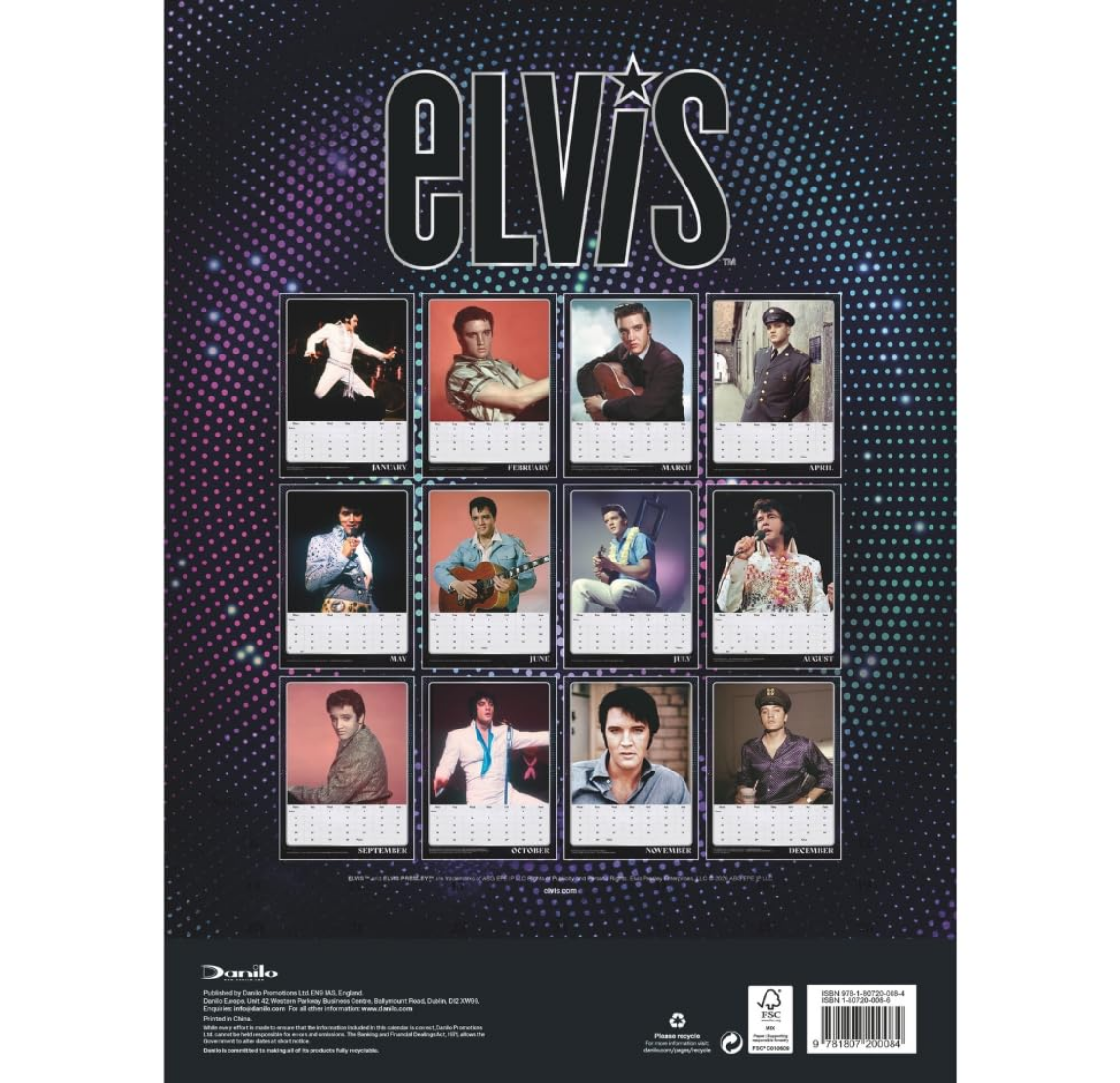 Elvis Presley 2027 A3 Calendar