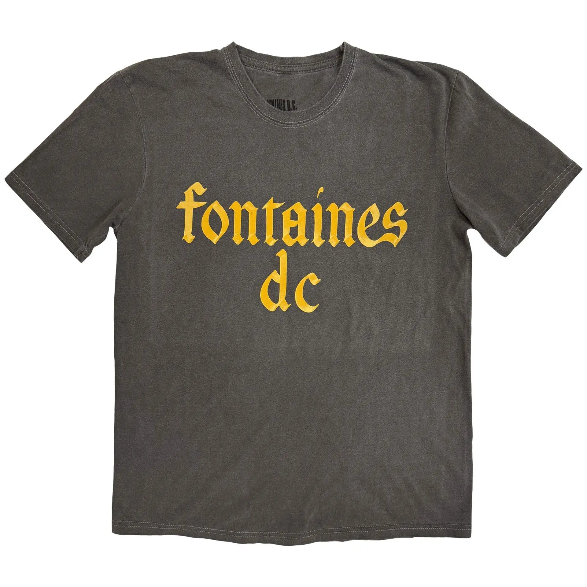 Fontaines D.C. Stone Wash Shirt: Gothic Logo Shirts Ireland Vinyl