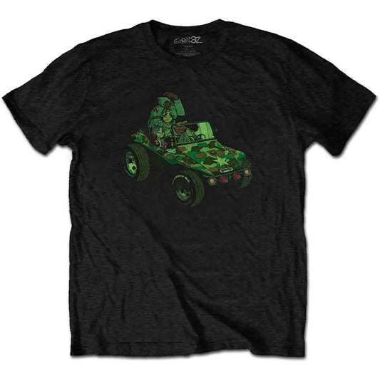 Gorillaz T-Shirt: Group Green Geep (Back Print) Ireland Vinyl