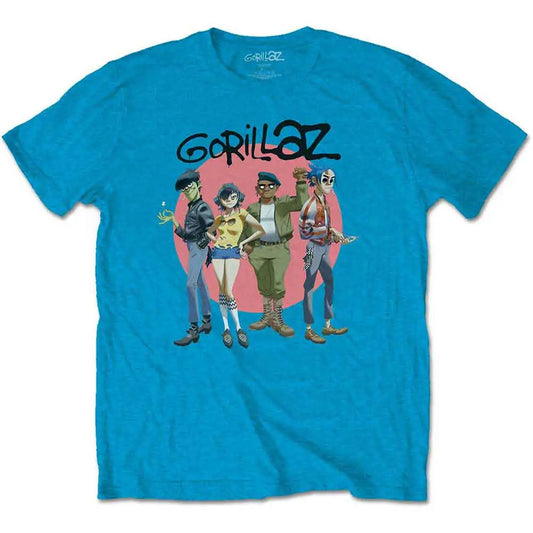 Gorillaz T-Shirt Group Circle Rise - Zhivago Gifts