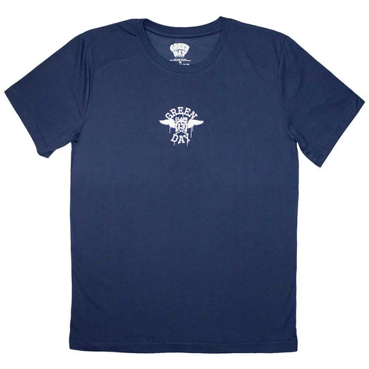 Green Day Navy T-Shirt Mini Wings Ireland Vinyl