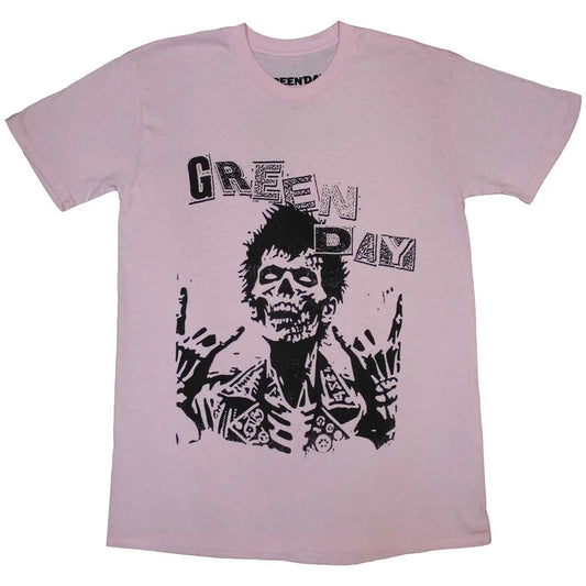 Green Day Shirt Saviour Zombie (Pink) - Ireland Vinyl