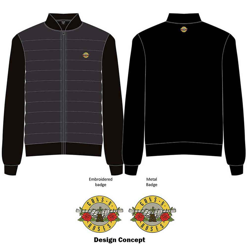 Guns N' Roses Quilted Jacket - Classic Logo (Black) Shirts