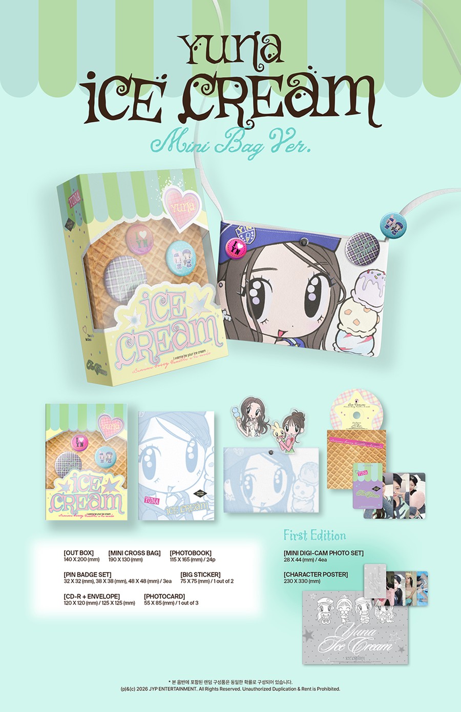 (ITZY) YUNA – [Ice Cream] (MINI BAG Ver.) (MD Ver.)