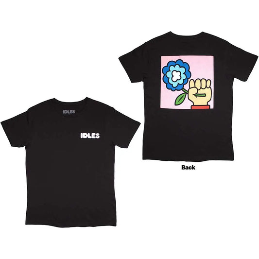Idles Shirt Cartoon Flower (Back Print) Ireland Vinyl