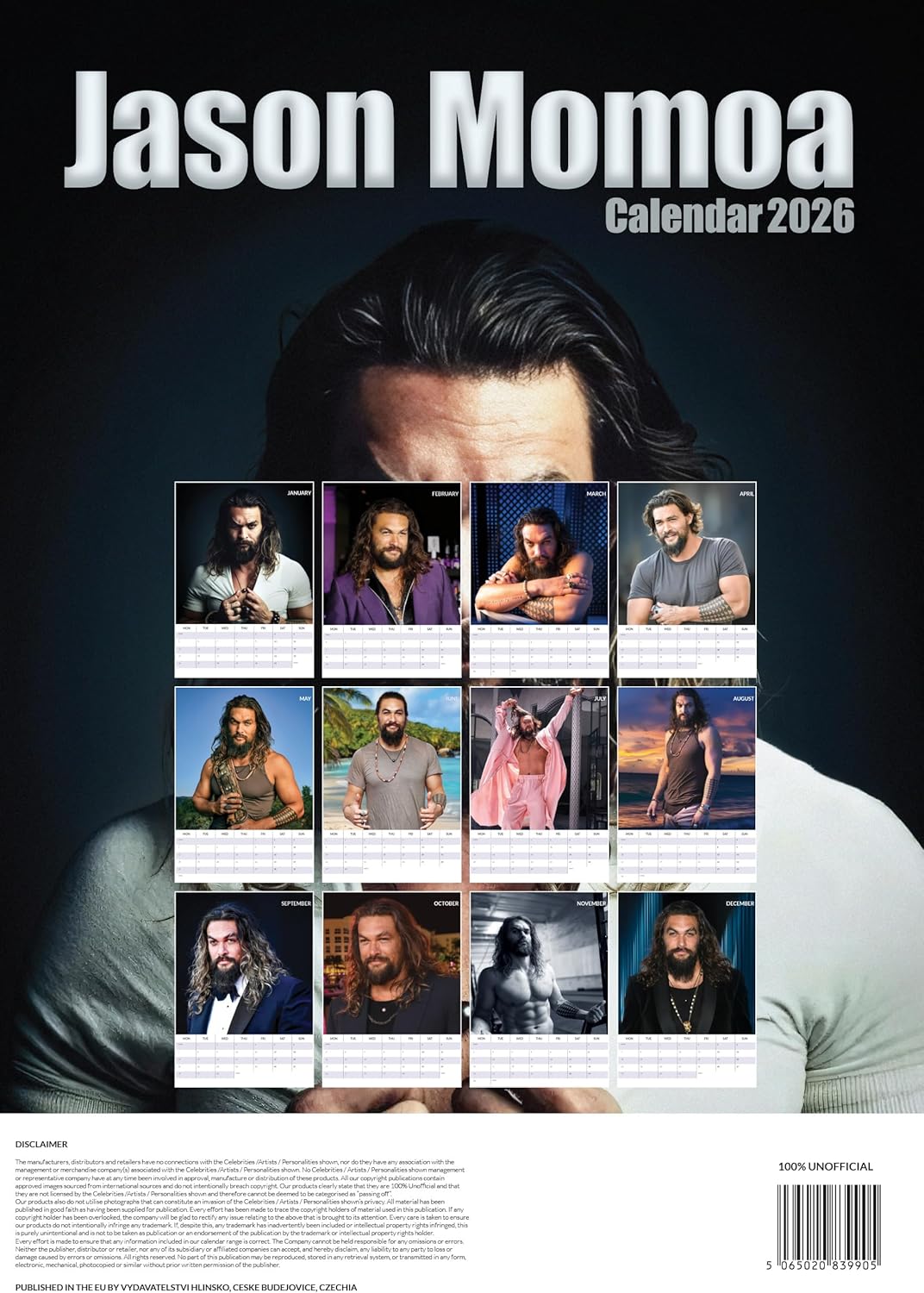 Jason Momoa 2026 Calendar