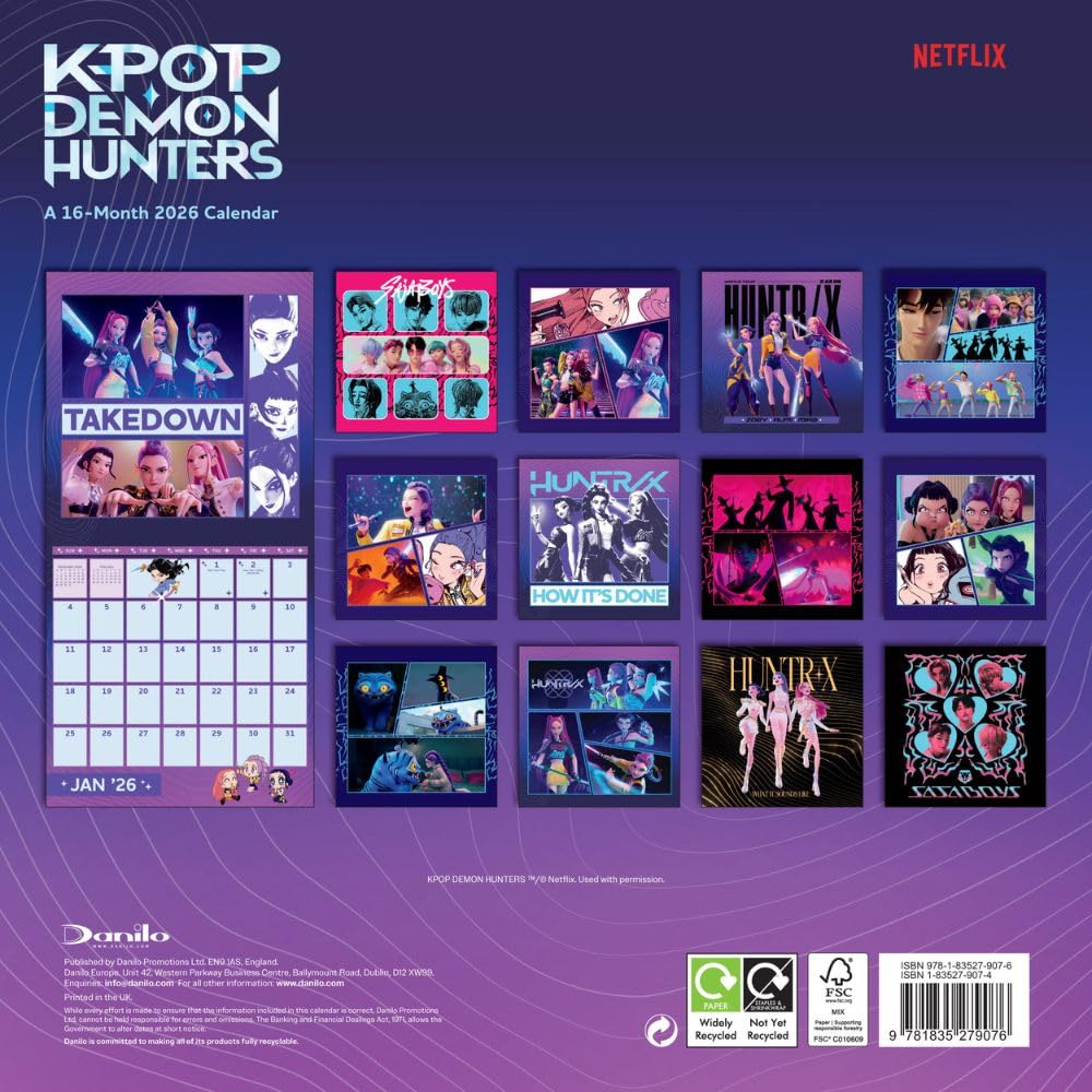 K-Pop Demon Hunters Official 2026 Calendar
