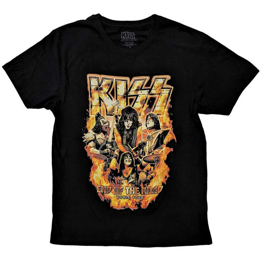 KISS T-Shirt End Of The Road Tour Orange (Back Print) Ireland Vinyl