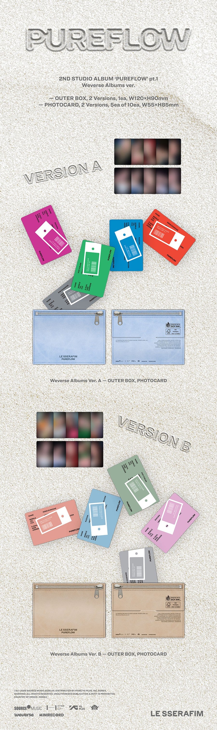LE SSERAFIM – PUREFLOW pt.1 (Weverse Albums ver.)