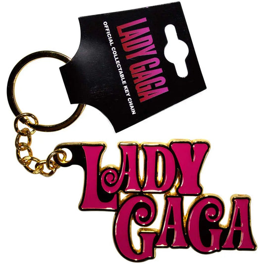Lady Gaga Keychain Swirly Logo 
