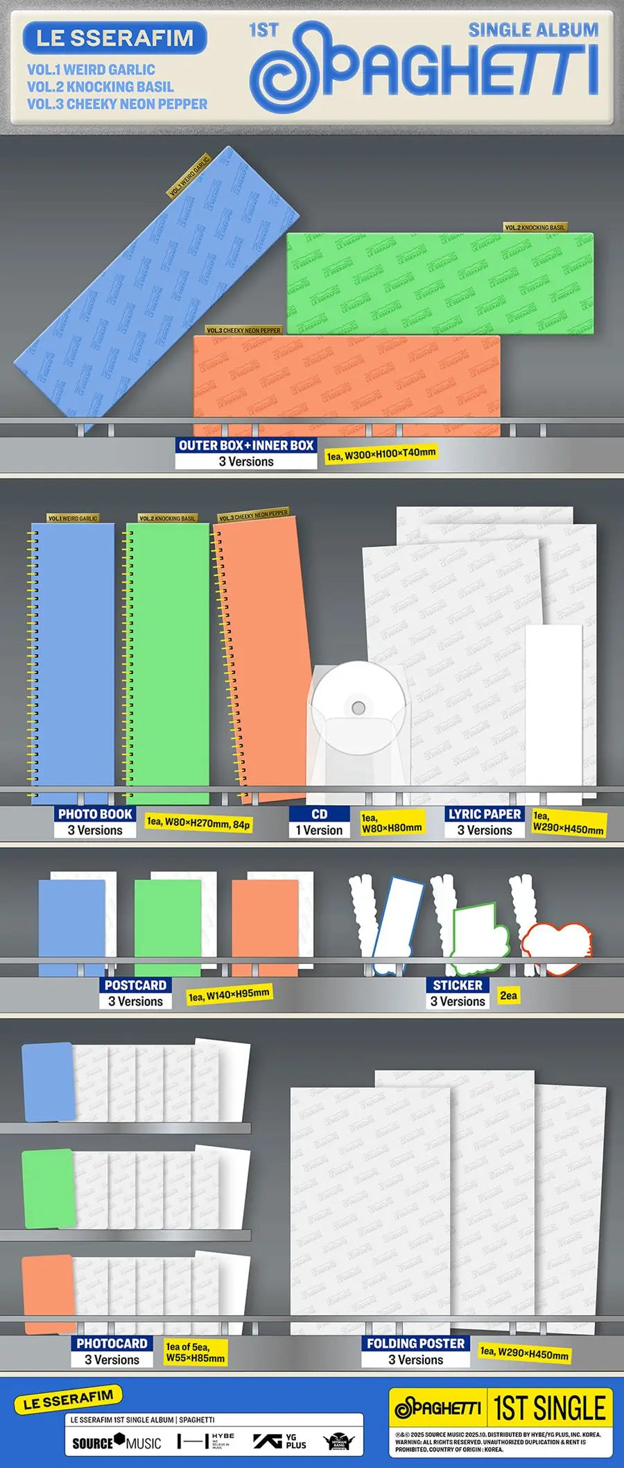 Le Sserafim 1st Single Album ‘SPAGHETTI’ Zhivago Gifts