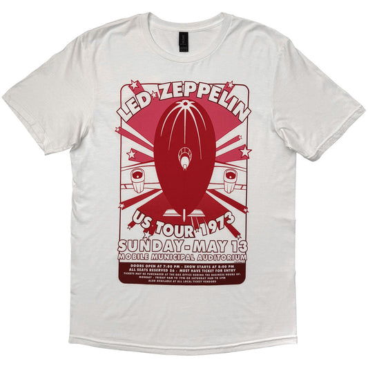 Led Zeppelin Shirt - US Tour 1973 (White) Shirts