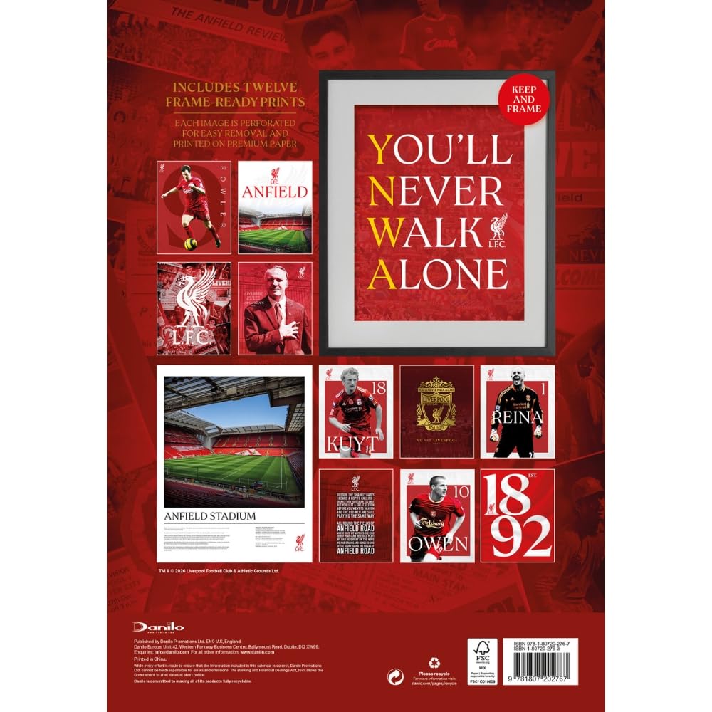 Liverpool FC 2027 Deluxe Wall Calendar