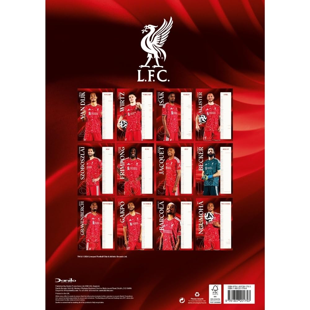 Liverpool FC 2027 Official Calendar